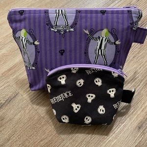 Makeup bag featuring Beetlejuice and coin purse